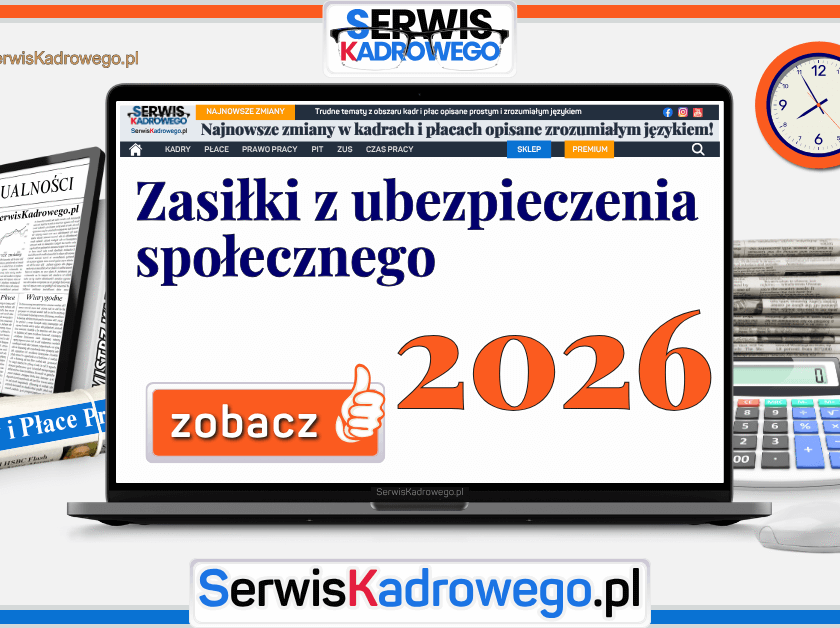 Zasiłki z ubezpieczenia społecznego 2026 r.